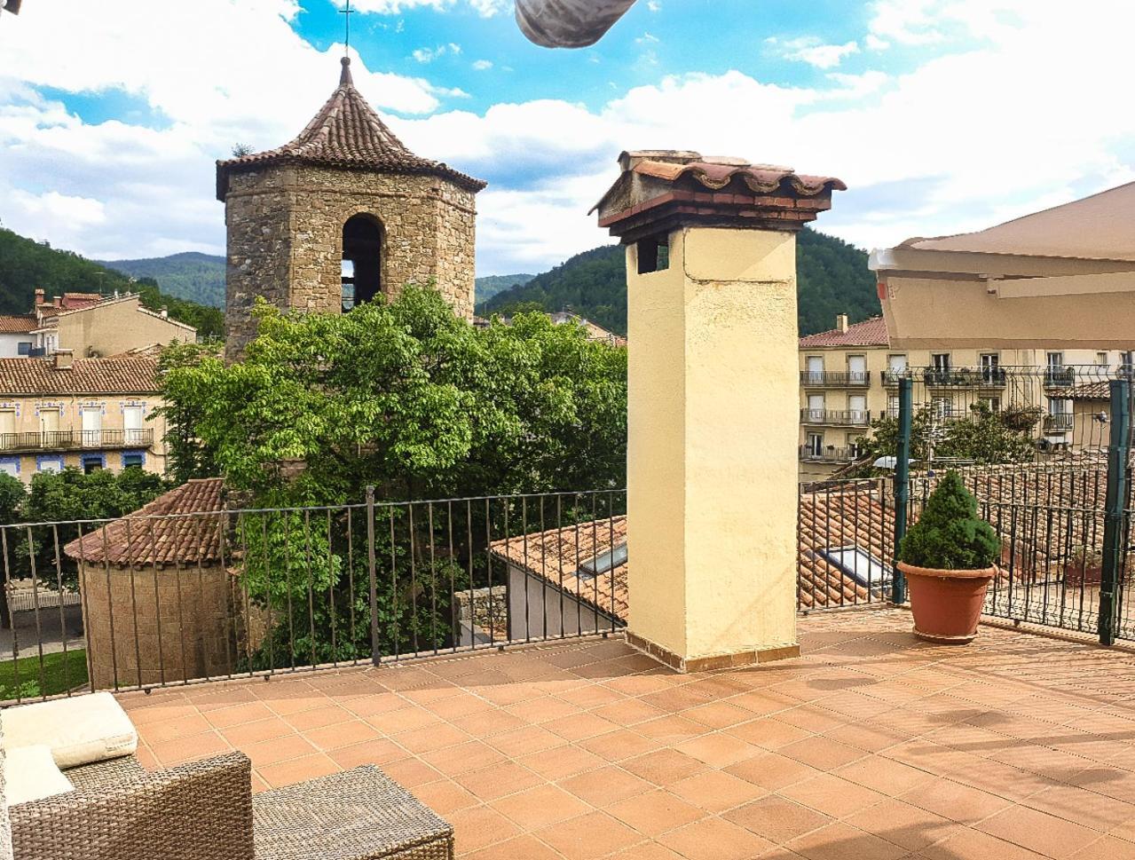 Casa Lola - Terraza Panoramica En El Centro Del Pueblo Leilighet Sant Joan de les Abadesses Eksteriør bilde
